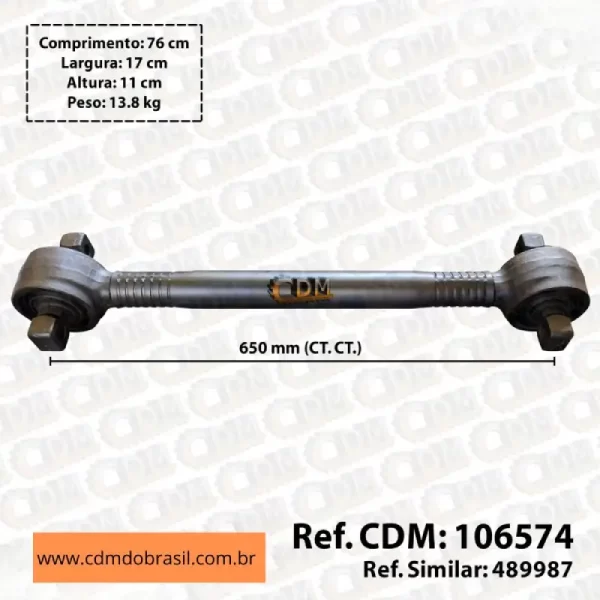 106574 Barra de Reação Barra Tensora Aplicado no Scania Série 106574