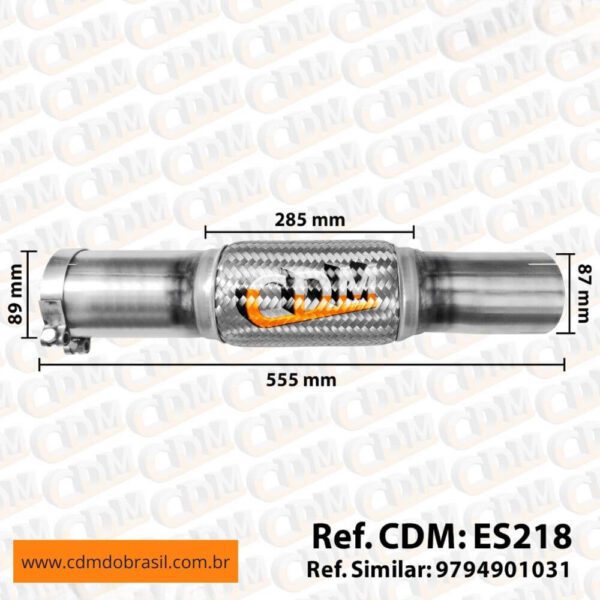 ES218 - Tubo de Escape/ Escapamento- Aplicado em Mercedes LO-916 - Parcial (ES218)