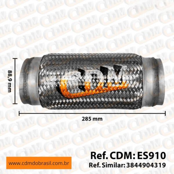 ES910 Malha do Tubo Flexível do Escapamento (Inox) - Aplicado em Mercedes (ES910)