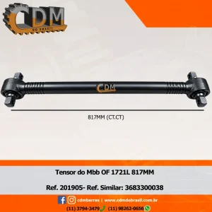 Fabricante: 3683300038 - Tensor do Mbb OF 1721L/ 1724 - OH1621L - 817MM - 201905 comprimento: 817mm diâmetro do tubo: 42mm Item de reposição: 200604 Referência: 201905