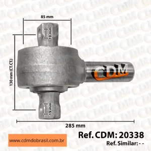 20338 Terminal da Barra de Reação (Tensor) - Aplicado no Mercedes, Scania, Volkswagen, Ford - Lado Esquerdo (20338)