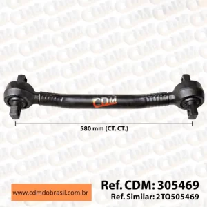 Série Similar: 2TO505469 Barra de Reação (Tensor/ Barra Tensora) - Aplicado no Volkswagen (VW) Constellation (305469) comprimento: 580mm diâmetro do tubo: 50mm Item de reposição: 206522 Referência: 305469