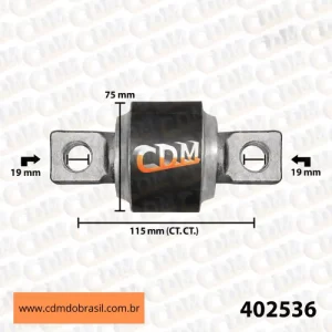 Série Similar: 20912536 / 85104224 Kit Reparo Barra de Reação - Aplicado no Volvo B11 (402536) comprimento: 115mm Referência: 402536