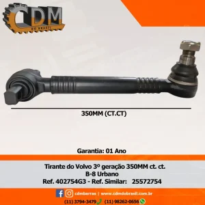 Fabricante: 402754 Tirante/ Bieleta - Aplicado no Volvo Ref. Similar 22572754 Referência: 402754 Ref. Similar: 22572754 Comprimento: 350 mm (Centro a Centro)