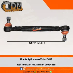 Série Similar: 20994418 / 20443061 Tirante/ Bracinho/ Telefoninho/ Bieleta - Aplicado no Volvo FM12 - Caminhão (404418) comprimento: 435mm Referência: 404418