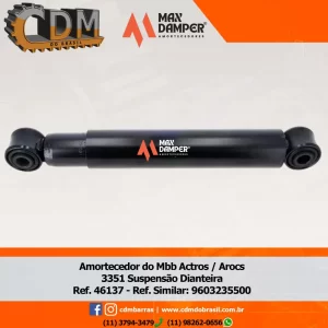 Ref. Similar: 9603235500- Amortecedor do Mbb Actros / Arocs 3351 Suspensão Dianteira - 46137 Referência: 46137 CDM/ MaxDamper