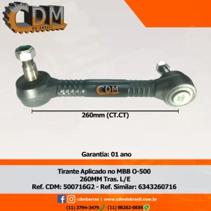 500716 Tirante Telefoninho Bieleta – Aplicado no Mercedes O-500 Euro 5 – Traseiro – L/E – Padrão CDM- Ref. Similar: 6343260716