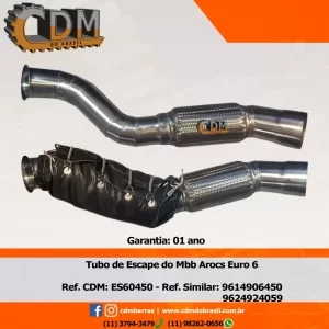 9624924059/ 9614906450 Escapamento Aplicado no Mbb Arocs Euro 6 CDM ES60450