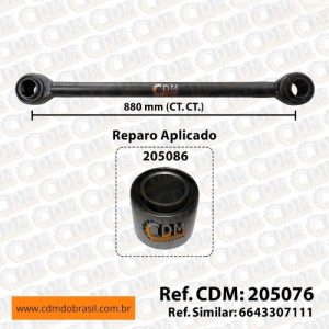 Série Similar: 6643307111 / N5076 Barra de Reação Aplicado no Mercedes O370 O371 O400 - CDM 205073 comprimento: 880mm diâmetro do tubo: 50mm Item de reposição: 205086 Referência: 205076