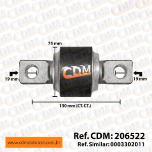 Série Similar: 500333284/ N5250/ 85432206002 - Kit Reparo Barra de Reação - Aplicado em Mercedes (206522) comprimento: 130X75X19mm peso: 2,5 kg Referência: 206522