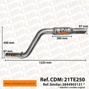 Série Similar: 3844905131 - Tubo de Escape/Escapamento - Aplicado no Mbb - Aplicado em Mercedes OF-1724 (ES250) comprimento: 1.225 mm peso: 7 kg diâmetro do tubo: 87 mm Item de reposição: ES910 Referência: ES250 Série Similar: 3844905131