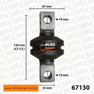 67130 Kit Reparo Barra de Reação - Aplicado em Mercedes O-500 / Atego 1725 (67130)