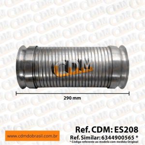 ES208 - Tubo de Escape/ Escapamento - Aplicado em Mercedes O-500 Euro 3 (ES208)