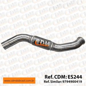 9794900419- Tubo de Escape/ Escapamento Parcia - Aplicado no Mercedes LO-916 -100% Inox (ES244) Item de reposição: ES920 Referência: ES244 Série Similar: 9794900419