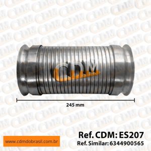 Série Similar: 6344900565 Tubo de Escape/ Escapamento - Aplicado em Mercedes O-500 Euro 3 (ES207) comprimento: 245mm Referência: ES207