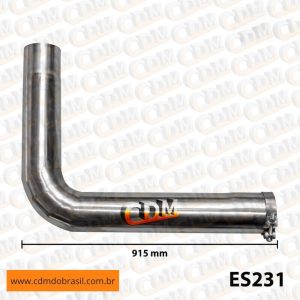Série Similar: 3824922919 - Tubo de Escape/ Escapamento 100% Inox - Aplicado em Mercedes O-500 Euro V (ES231) comprimento: 915mm diâmetro do tubo: 88,9mm Referência: ES231