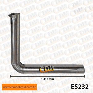 Série Similar: 3824923201 Tubo de Escape Escapamento Aplicado em Mercedes O-500 Euro V ES232 comprimento: 1.316mm diâmetro do tubo: 88,9mm Referência: ES232