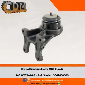 Ref. Similar: 3842400506 - Coxim Dianteiro Motor MBB Euro 6 - WTC3444-R Referência: WTC3444-R